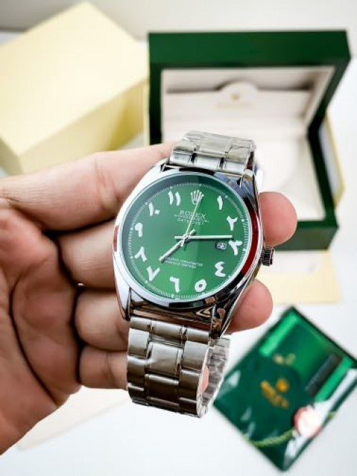 Rlx Arbic Silver Green Men Watch