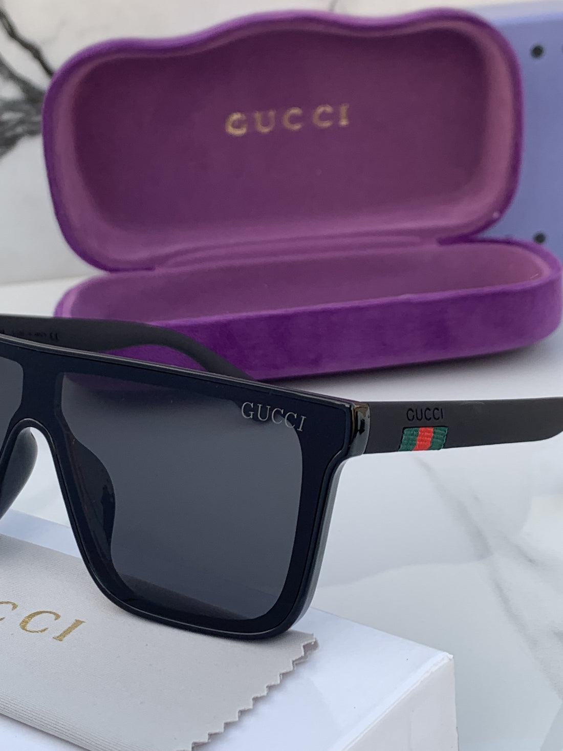 Branded  GCI Full Black Sunglasses (With Original Kit)