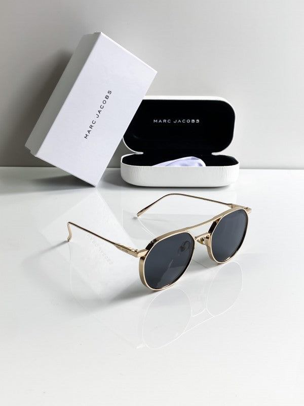 Branded Mj Gold Black Sunglasses Bt (With Original Kit)